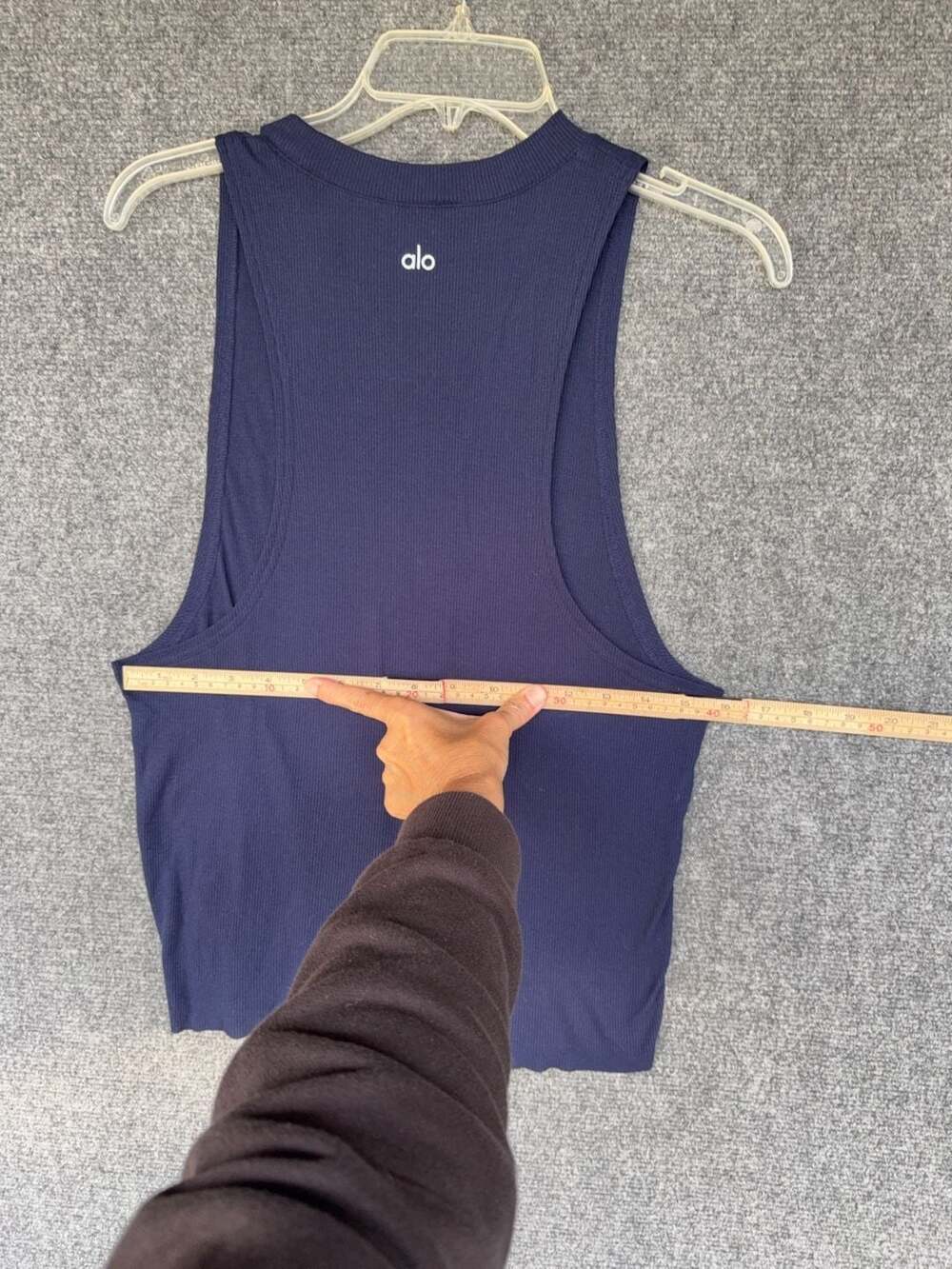 Alo Yoga Ribbed Muscle Tank Top Navy Blue - Picture 5 of 5